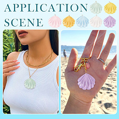 Наборы для самостоятельного изготовления сережек в форме ракушек из смолы&nbsp;DIY-TA0011-06