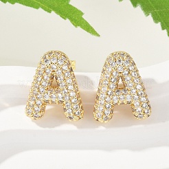 Серьги-гвоздики из циркония&nbsp;EJEW-Z091-02G