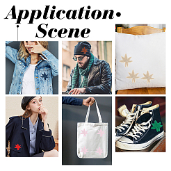 48 шт. 12-х цветные компьютеризированные вышивальные нашивки на ткани с изображением кленового листа&nbsp;DIY-PH0009-38