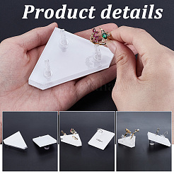 2 шт. 2 стиля акриловые подставки для колец ювелирных изделий&nbsp;RDIS-GA0001-05