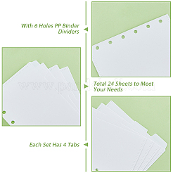 Разделители для переплета из полипропилена с 6 отверстием&nbsp;AJEW-WH0541-42B