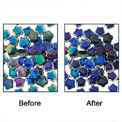 16 шт. 4-х цветные двухцветные стеклянные бусины для настроения&nbsp;GLAA-FP0001-35