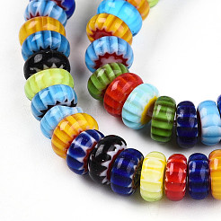 Fili di perline di vetro millefiori fatto a mano&nbsp;LK-WH0002-01