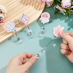 4 шт. 4 стиля акриловой выдвижной катушки для значков&nbsp;AJEW-FH0006-89