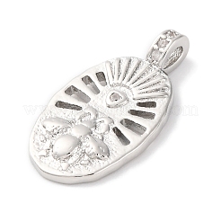 Латунные подвески с прозрачными кубическими цирконами&nbsp;KK-S403-04P