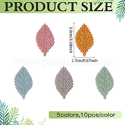 50 шт. 5-х цветные аксессуары для украшения из листовой ткани&nbsp;DIY-MA0006-96
