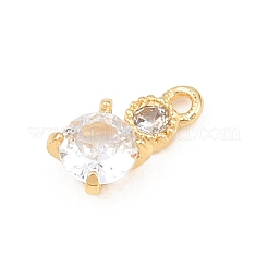Pendentifs en laiton zircon cubique transparent&nbsp;KK-D225-01G