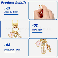 Подвесные украшения из эмали из сплава 3 шт.&nbsp;HJEW-YW00299