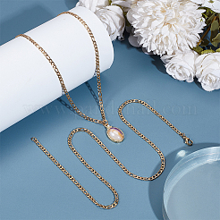 4 шт. 304 нержавеющая сталь цепочка Фигаро изготовление ожерелья&nbsp;STAS-BBC0006-68