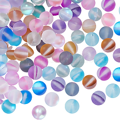 3 нити синтетических бусин из лунного камня&nbsp;G-PA0001-76B