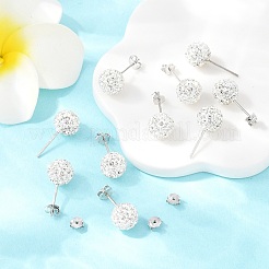 Подарки на день святого валентина 925 серьги-гвоздики из стерлингового серебра с австрийскими кристаллами и стразами для девочки&nbsp;Q286H011