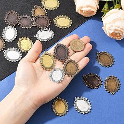 20шт 4 цвета сплава подвеска кабошон настройки&nbsp;FIND-YW0009-23