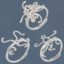 3 шт. 3 стиля регулируемых латунных колец&nbsp;FIND-SC0016-75