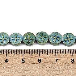 Гальванические нити из синтетических немагнитных гематитовых бусин&nbsp;G-K375-B02