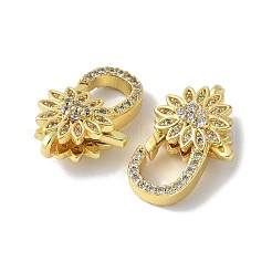 Латунные микро проложить кубического циркония когтя омара застежками&nbsp;KK-F893-05G