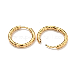 Orecchini a cerchio huggie in acciaio inossidabile 202 con placcatura sotto vuoto in PVD con perni in acciaio inossidabile 304 per donna&nbsp;X-EJEW-H003-02G