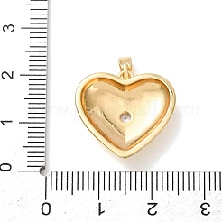 Pendentifs de zircone cubique en laiton micro pavé saint valentin&nbsp;CU-H001-02A-G