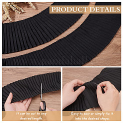3 Yard plissierte Spitzenbänder aus Polyester&nbsp;OCOR-WH0089-177A