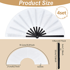 Éventail à main en tissu&nbsp;DIY-WH0579-95B