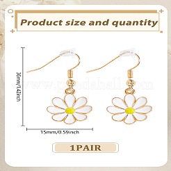 1 пара серег-подвесок из сплава с эмалью&nbsp;EJEW-LP0007-103