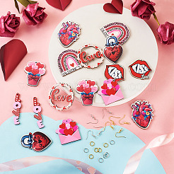 Набор для самостоятельного изготовления сережек ко Дню святого Валентина&nbsp;DIY-TA0006-51