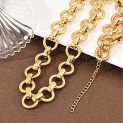 Ожерелья из цепочек с кольцами из нержавеющей стали 304 толщиной 13 мм&nbsp;NJEW-Z105-03G