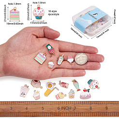 64 шт. 16 стильные подвески из светлого золотого сплава с эмалью&nbsp;ENAM-FW0001-06