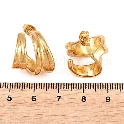 Pendientes de botón de acero inoxidable 304&nbsp;EJEW-L317-01G-02