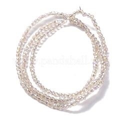 Прозрачные стеклянные бусины гальваническим пряди&nbsp;EGLA-H107-01A-AB05