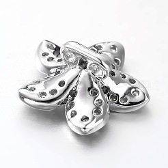 Цветок латунные микро проложить кубического циркония многожильных соединения&nbsp;ZIRC-O019-09P