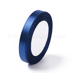 Satin Ribbon, Dark Blue, about 1/2 inch(12mm) wide, 25yards/roll(22.86m/roll)