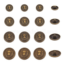 OLYCRAFT 40pcs Metal Blazer Button Set Lion Crest Vintage 15mm 20mm 23mm 25mm Shank Buttons for Blazer, Suits, Coat, Uniform and Jacket - Antique Bronze