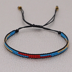 Браслет miyuki с плетением из бисера, регулируемый браслет дружбы для женщин, красочный, 11 дюйм (28 см)