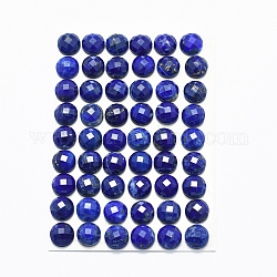 Lapis naturali cabochons Lazuli, sfaccettato, mezzo tondo, 8x3.5~4mm