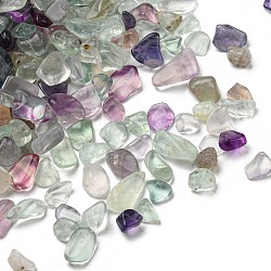 Perles de copeaux de fluorite naturelles, pas de trous / non percés, 5~10.5x5~7x2~4mm