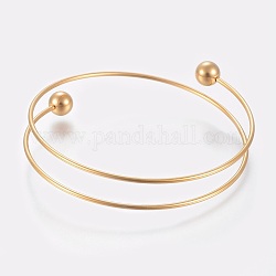 Placage ionique (ip) 304 fabrication de bracelets en acier inoxydable, or, 2-1/2 pouce (6.5 cm)