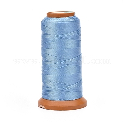 Полиэфирные нити, для изготовления ювелирных изделий, голубой, 0.2 мм, около 1093.61 ярда (1000 м) / рулон