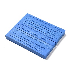 Siegellackstifte, ohne Dochte, für Wachssiegelstempel, Rechteck, Kornblumenblau, 98x10x10.4 mm