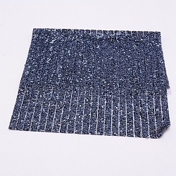 Perles de tube de résine scintillante, accessoires de costumes, bleu marine, 410x238x3mm