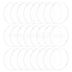 Acrylic Big Pendants, Flat Round Charm, Clear, 100x2mm, Hole: 2mm