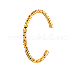 Bracciale rigido da donna in acciaio inossidabile, oro, diametro interno: 2-1/2 pollice (6.2 cm)