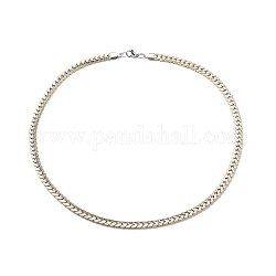 304 collar de cadena de eslabones cubanos de acero inoxidable para hombres y mujeres, acero color oro y acero, 22.83~23.78 pulgada (58~60.4 cm)
