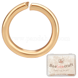 Beebeecraft 304 anneaux en acier inoxydable, anneaux de jonction ouverts, rond, or, 3x0.4mm, 26 jauge, environ 1000 pcs / boîte