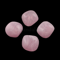 Piedras preciosas abalorios de imitación de acrílico bicone, rosa perla, 18x19x17mm, agujero: 2 mm, aproximamente 170 unidades / 500 g