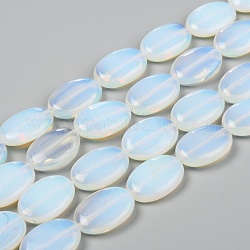 Perlas opalite hebras, oval, 25x18x8mm, agujero: 1.5 mm, aproximamente 16 pcs / cadena, 15.75 pulgada (40 cm)
