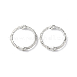 Telai in lega di perline, anello, platino, 13x3mm, Foro: 1.6 mm
