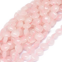 Chapelets de perles en quartz rose naturel, losange, 10~11x10~11x4~5mm, Trou: 1mm, Environ 39 pcs/chapelet, 14.96 pouce