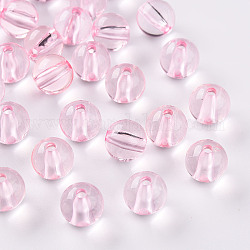 Perline acrilico trasparente, tondo, roso, 10x9mm, Foro: 2 mm, circa 940pcs/500g