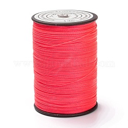 ラウンドワックスポリエステル糸ストリング  マイクロマクラメコード  ツイストコード  革縫い用  鮭色  0.45mm  約174.97ヤード（160m）/ロール