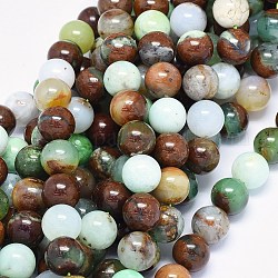 Chapelets de perles en serpentine naturelle, ronde, 14mm, Trou: 1mm, Environ 28 pcs/chapelet, 15.1 pouce (38.5 cm)